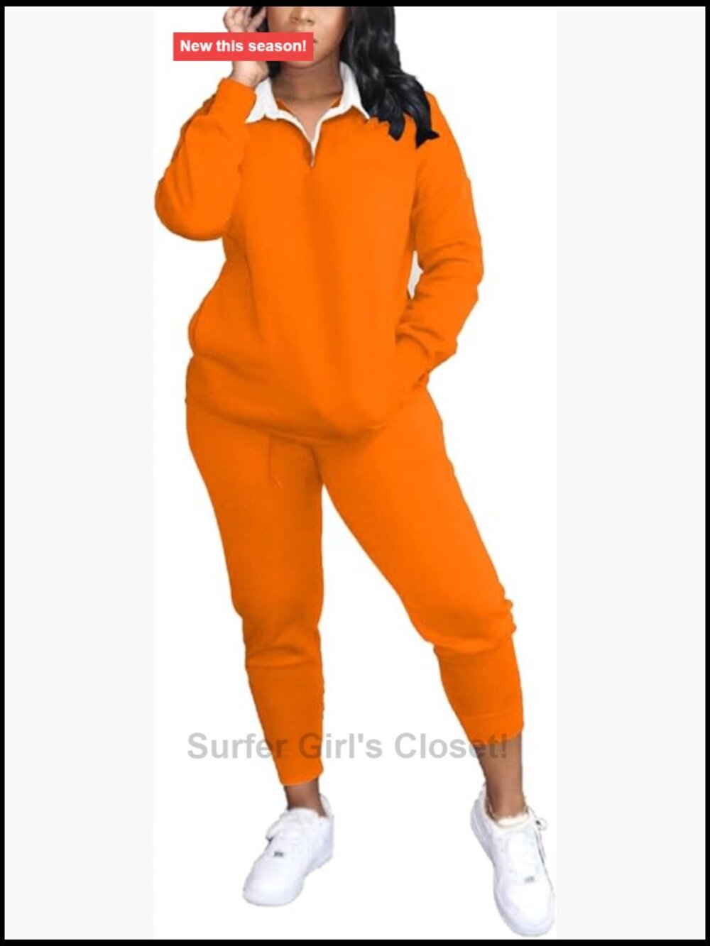 2 Piece Sweatsuit Casual Long Sleeve Tracksuit Lounge Set with Pockets